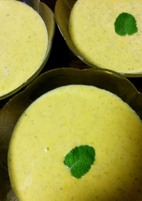 南瓜とミントの冷製スープ