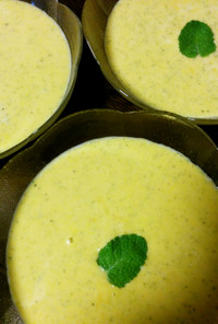 南瓜とミントの冷製スープ