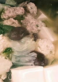 ダイエット満腹スープ☆肉団子塩ちゃんこ鍋