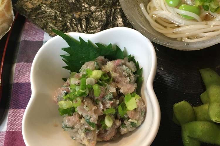 鯵のたたきを海苔で巻いてみて レシピ 作り方 By ひで亭 クックパッド 簡単おいしいみんなのレシピが354万品