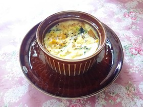 トースターとココットde豆腐のキッシュ風