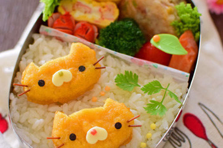 キャラ弁 ナゲットのネコちゃん弁当 レシピ 作り方 By みほちんｗｗ クックパッド 簡単おいしいみんなのレシピが372万品