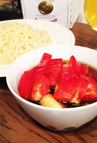 夏野菜とカッペリーニのつけ麺仕立