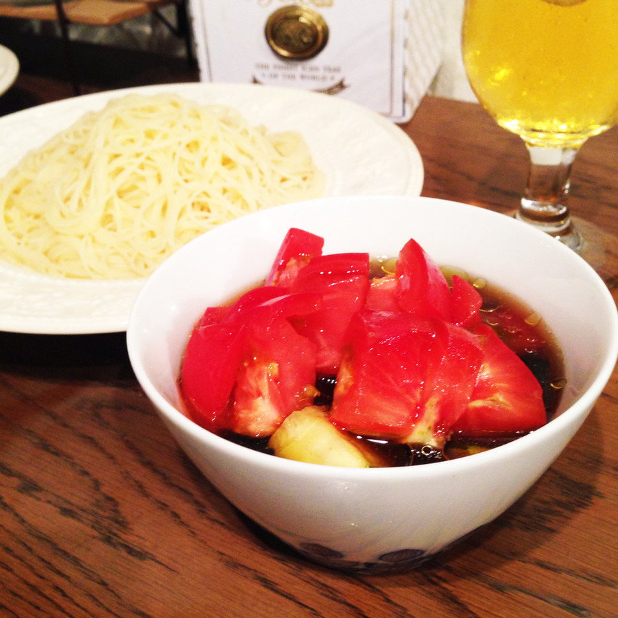 夏野菜とカッペリーニのつけ麺仕立の画像