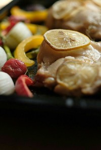 時短☆鶏と野菜のレモン焼き