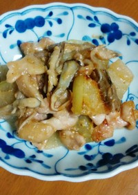 冬瓜と鶏肉の味噌炒め(減塩レシピ）