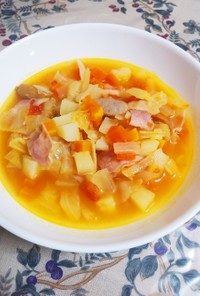 トマト缶なし!簡単ミネストローネ風スープ