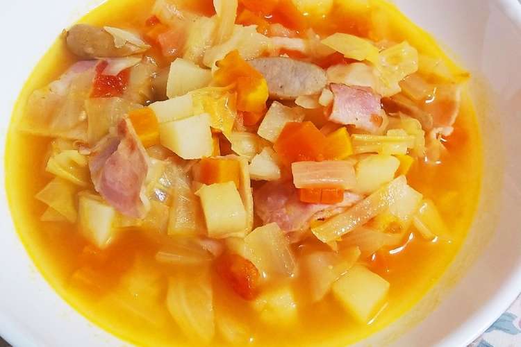 トマト缶なし 簡単ミネストローネ風スープ レシピ 作り方 By のり子のおかず クックパッド 簡単おいしいみんなのレシピが372万品