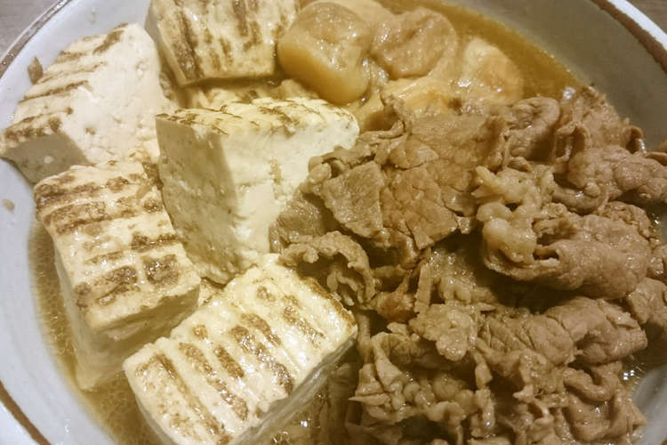 牛肉と焼き豆腐のすき焼き風煮物 レシピ 作り方 By Konny1552 クックパッド 簡単おいしいみんなのレシピが353万品