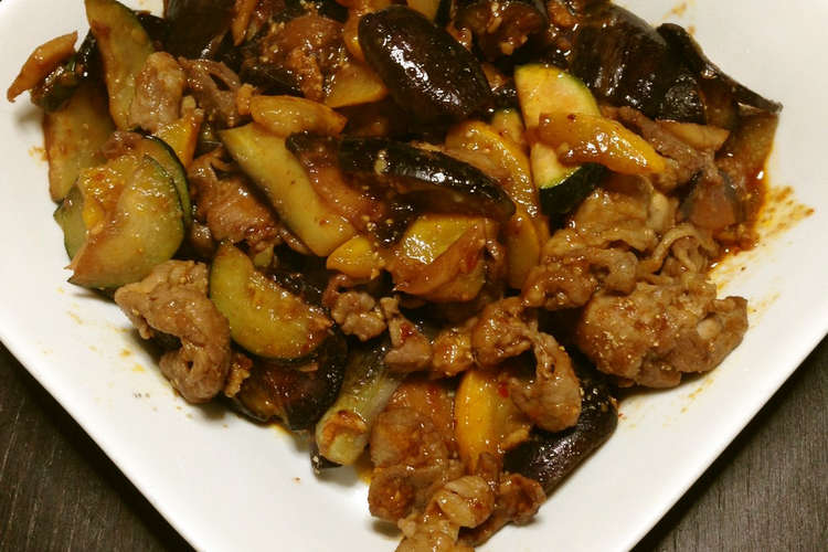 茄子とズッキーニの甘辛豚肉炒め レシピ 作り方 By マイペースにゃんこ クックパッド 簡単おいしいみんなのレシピが352万品