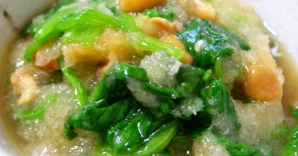 大根おろしのなめこ ほうれん草和え レシピ 作り方 By ღライチღ クックパッド 簡単おいしいみんなのレシピが354万品