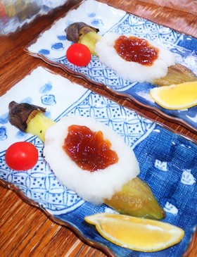 焼なすに大根おろしとポン酢ジュレをのせて