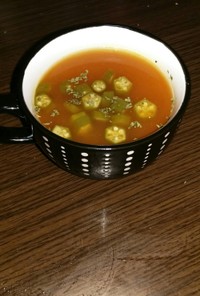 トマトとオクラの冷製スープ