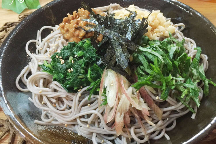 薬味たっぷり ねばねばぶっかけそば レシピ 作り方 By Sachi5 クックパッド 簡単おいしいみんなのレシピが358万品