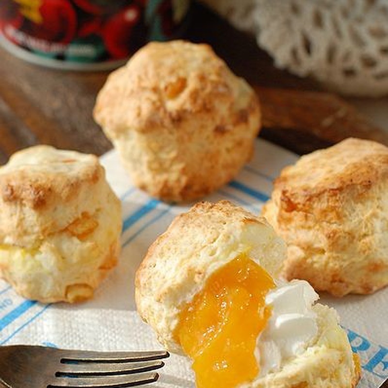 チェリーオレンジスコーンのレシピ