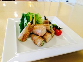 オクラと長芋の肉巻き