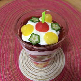 1歳☆誕生日☆ご飯・ケーキ代わりにパフェ