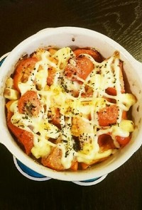 サーモン・トマトのチーズ焼き