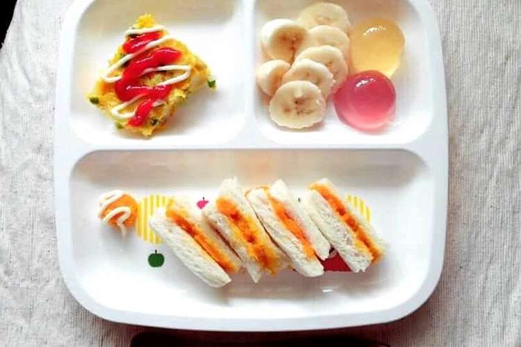 1歳からのꉂサンドイッチプレート朝昼飯 レシピ 作り方 By Chirin C クックパッド 簡単おいしいみんなのレシピが376万品