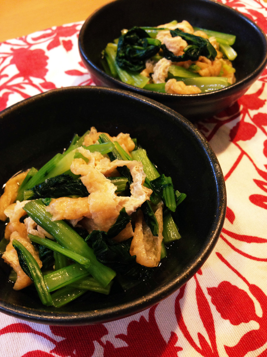 簡単一品♡小松菜と油揚げの煮浸しの画像