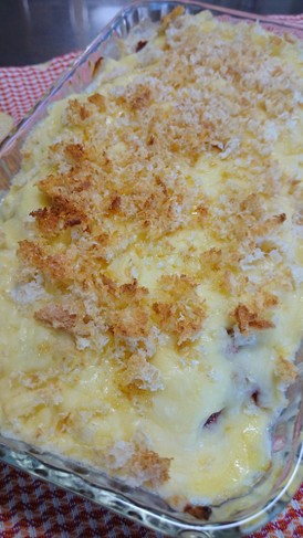 高野豆腐の粉でグラタン♪じゃがいもver