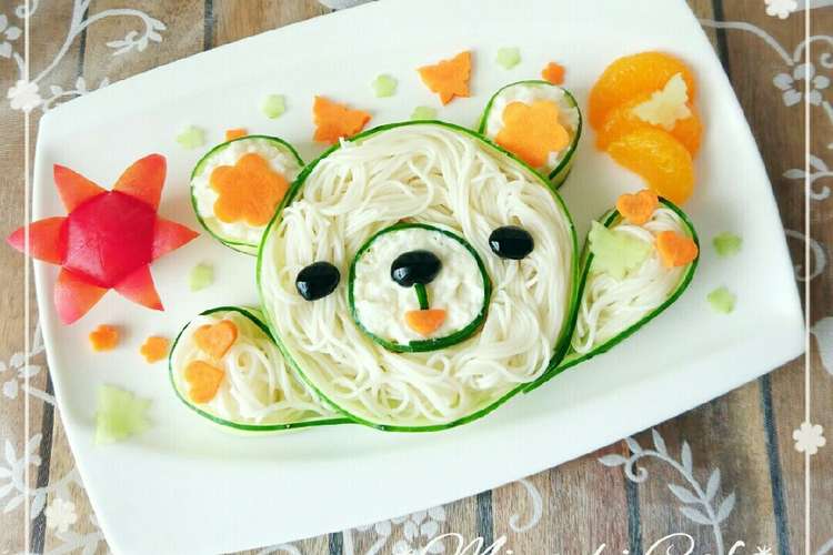 そうめんとポテサラでくまのデコレーション レシピ 作り方 By Minachi クックパッド 簡単おいしいみんなのレシピが355万品