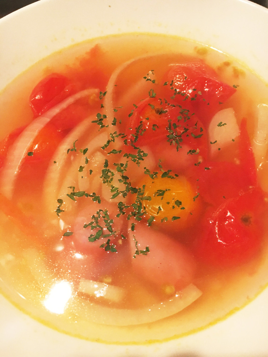 ミニトマトde簡単スープ♡の画像