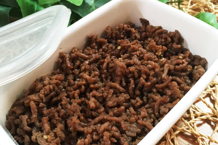 ひき肉で作る 簡単 焼肉ふりかけ レシピ 作り方 By Sachi5 クックパッド 簡単おいしいみんなのレシピが371万品