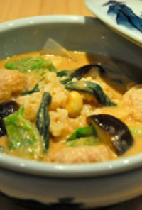 【食育】肉団子の胡麻坦々風スープご飯