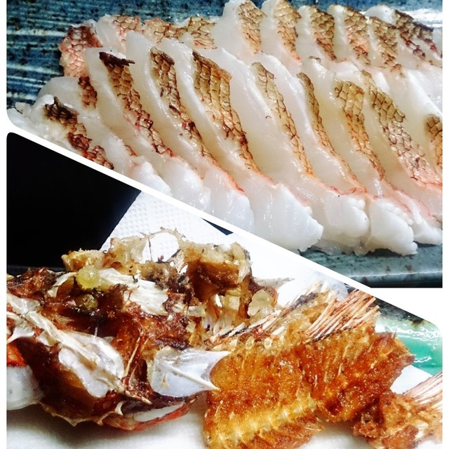 オニカサゴの焼霜造りとカリカリ骨煎餅 レシピ 作り方 By なべじぱっど クックパッド 簡単おいしいみんなのレシピが361万品