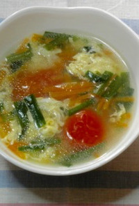 彩り野菜のたまごスープ
