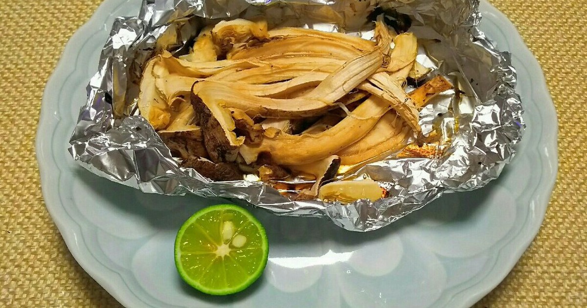 松茸のホイル焼き by さわぴょんぴょん 【クックパッド】 簡単おいしいみんなのレシピが350万品