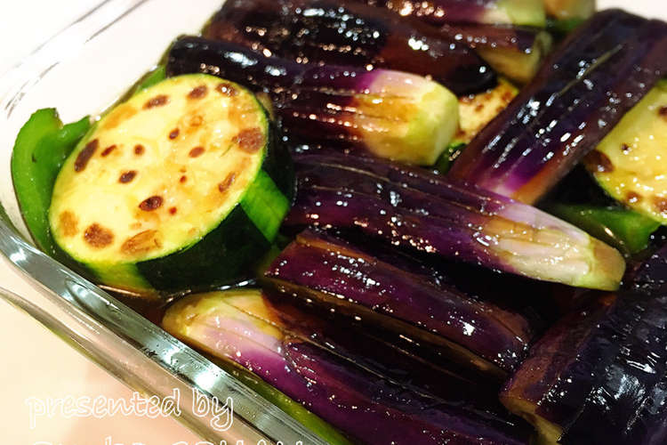 めんつゆで簡単 絶品 夏野菜の焼き浸し レシピ 作り方 By おゆかgohan クックパッド