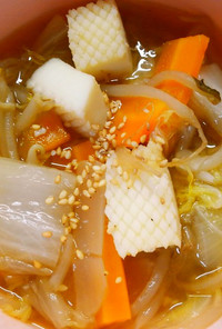 冷凍イカで簡単！イカと白菜もやしの中華煮