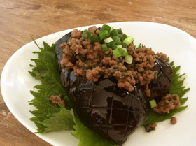 茄子の肉みそ田楽*しそ風味
