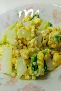 白菜の卵とじ炒め