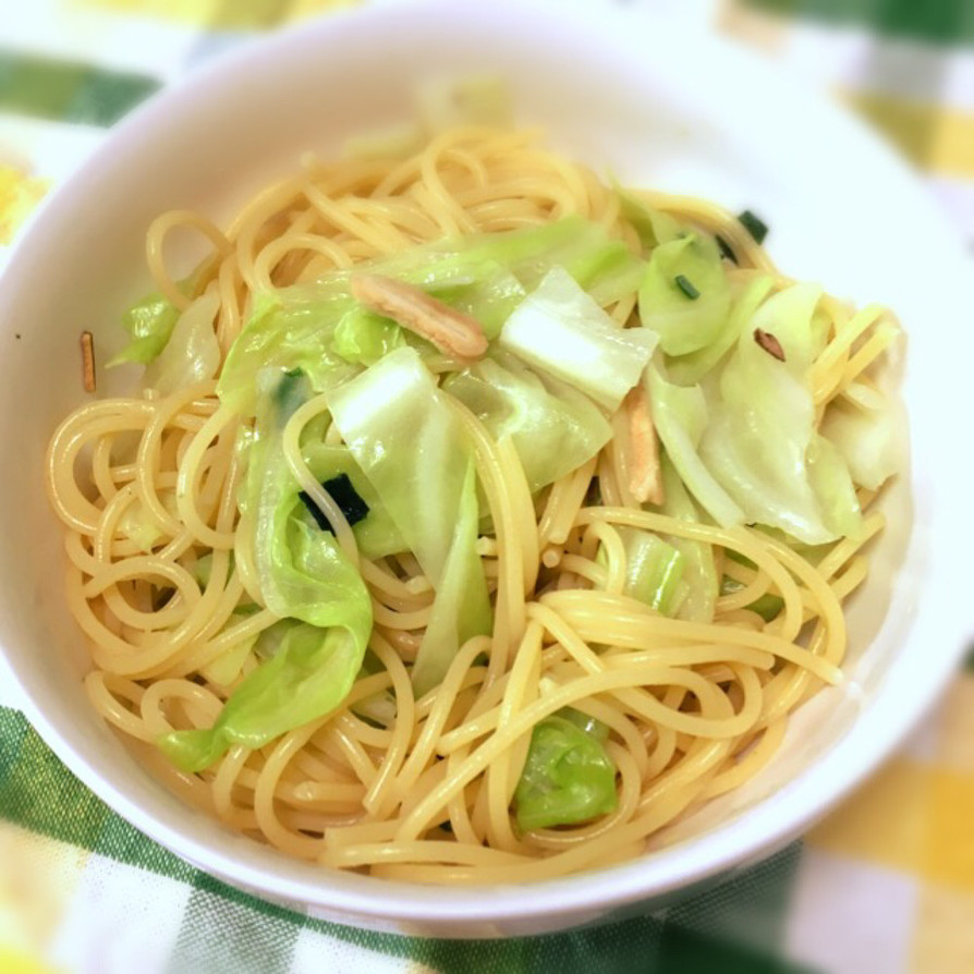 ズボラ飯♡きゃべつの松茸風味パスタの画像