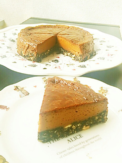 ベイクドキャラメルチーズケーキの写真