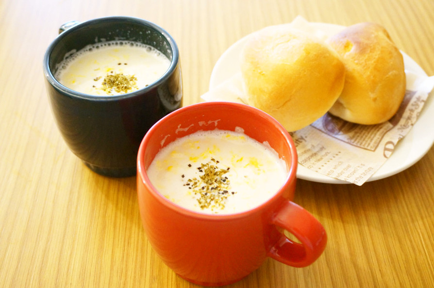 朝食にも牛乳で簡単♪たまごスープの画像
