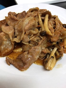 しめじと豚こまのとろみ生姜焼き