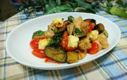 バジル香る!ナスとトマトのイタリアン炒めの写真
