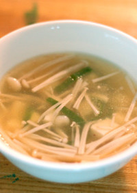 簡単！豆腐とえのきの中華スープ