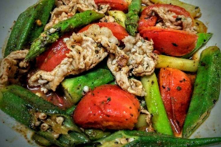 おくらと豚こま肉のポン酢炒めイタリアン風 レシピ 作り方 By 魚先輩 魚センパイ クックパッド 簡単おいしいみんなのレシピが355万品