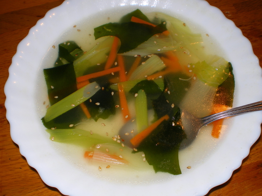 ３分★残り物で中華風スープの画像