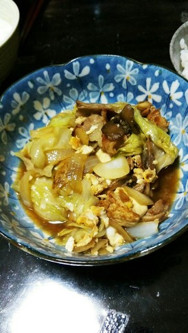 レタスを使ったすき焼き風煮