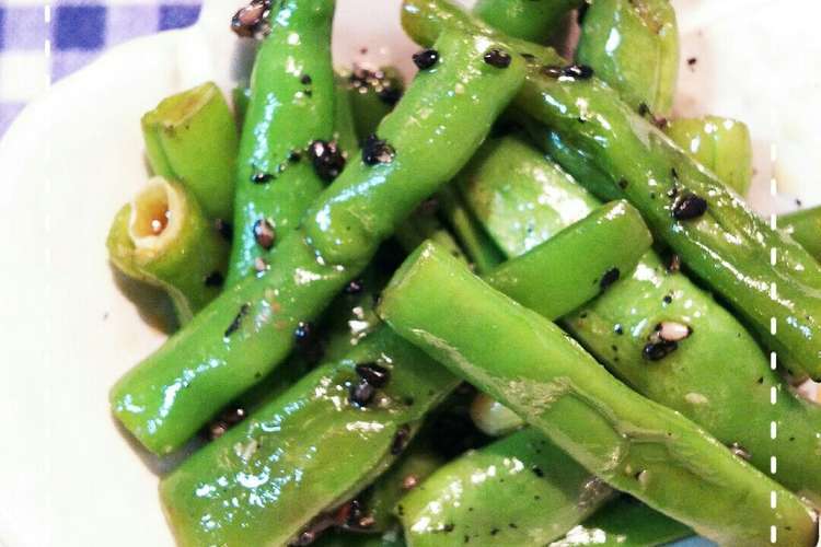 レンジだけで簡単 いんげんのごまあえ レシピ 作り方 By けいこ317 クックパッド 簡単おいしいみんなのレシピが352万品