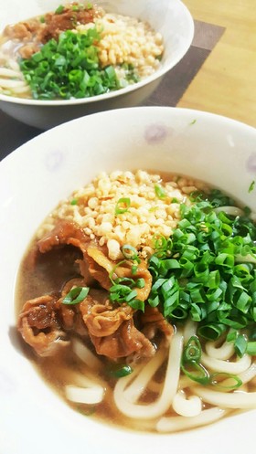 世羅幸水農園なしみつを使用した肉うどん