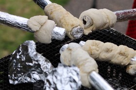 BBQの〆の簡単棒パン