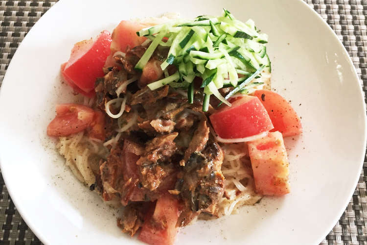 さんまの蒲焼の缶詰で 楽チン素麺アレンジ レシピ 作り方 By クック03oscz クックパッド 簡単おいしいみんなのレシピが367万品