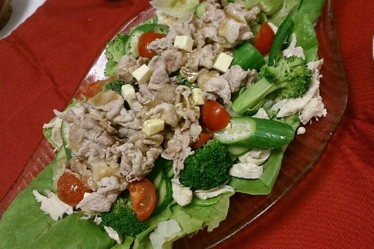 豚しゃぶ簡単見栄えよしサラダ レシピ 作り方 By クロミおごじょ クックパッド